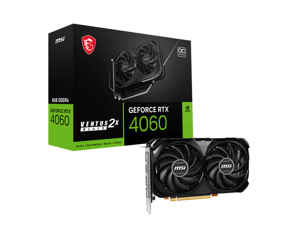 GeForce RTX 4060 VENTUS 2X BLACK 8G OC | Karty graficzne