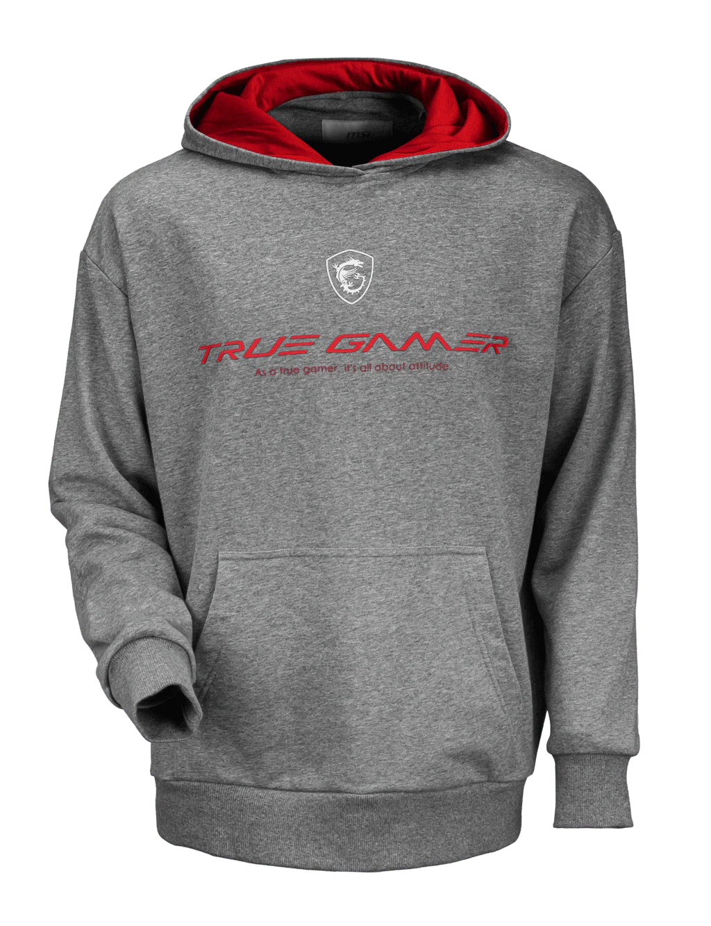 True Gamer Cotton Hoodie Szary | Rozmiar M